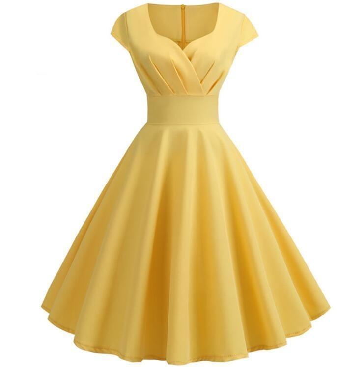 Robe Bustier Année 60 Jaune