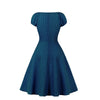 Robe Ouverte Vintage Bleu