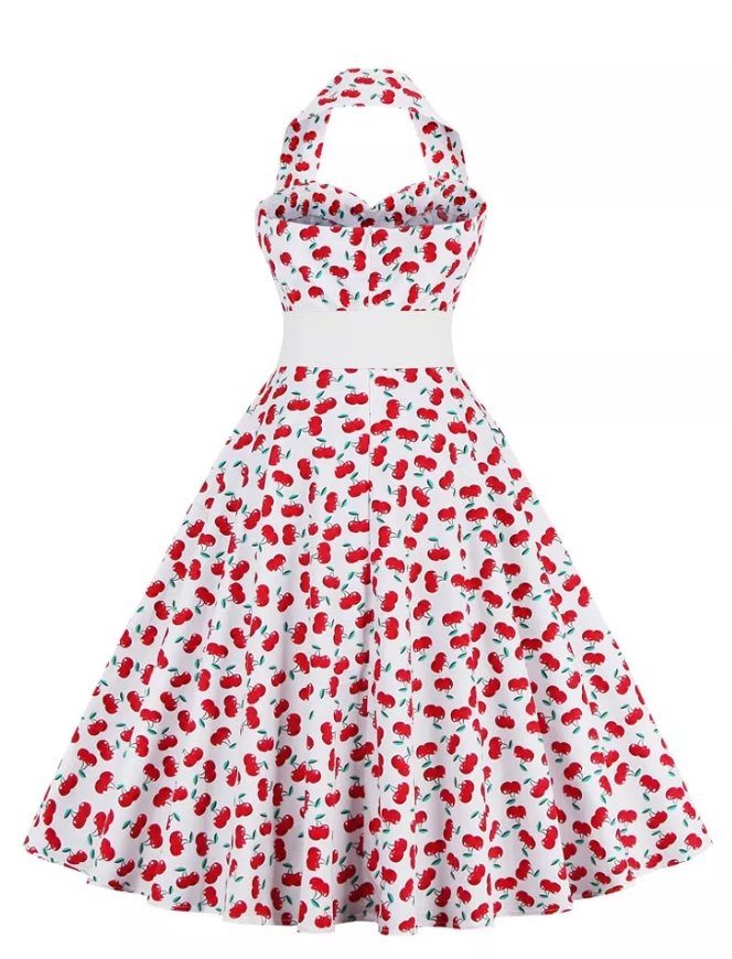 Robe Patineuse Année 50 Blanc