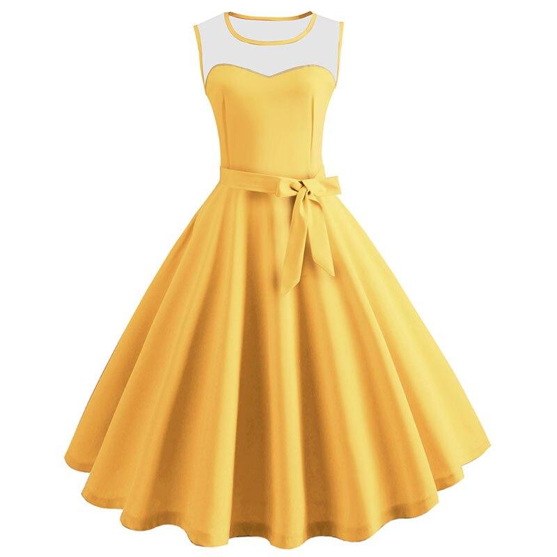 Robe Pin Up Année 50 Jaune