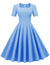 Robe Rétro Année 50 Bleu