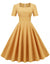 Robe Rétro Année 50 Jaune