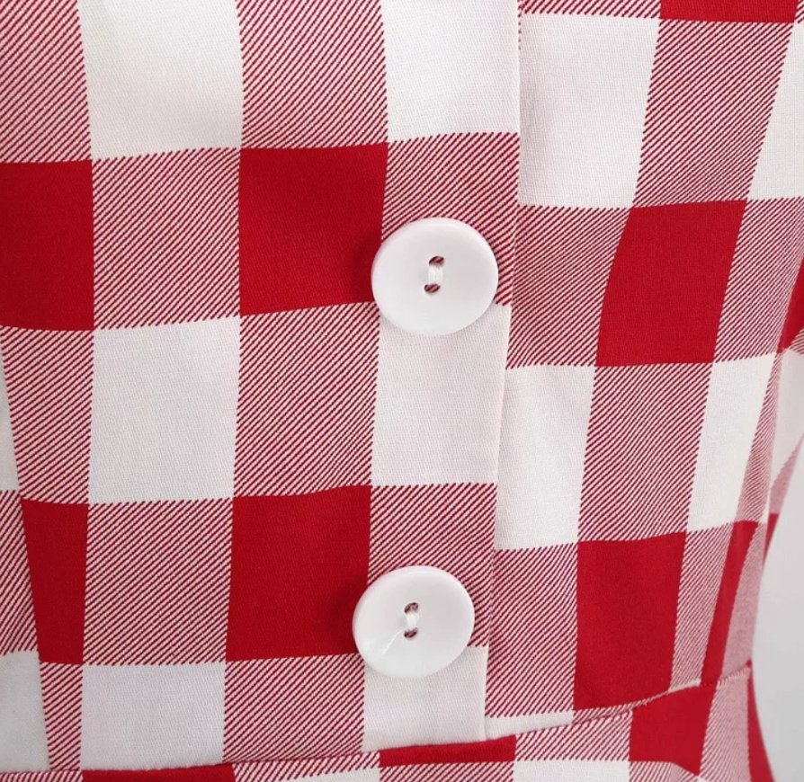 Robe Rétro Année 50 Rouge