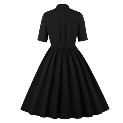 Robe Rétro Années 60 Noire