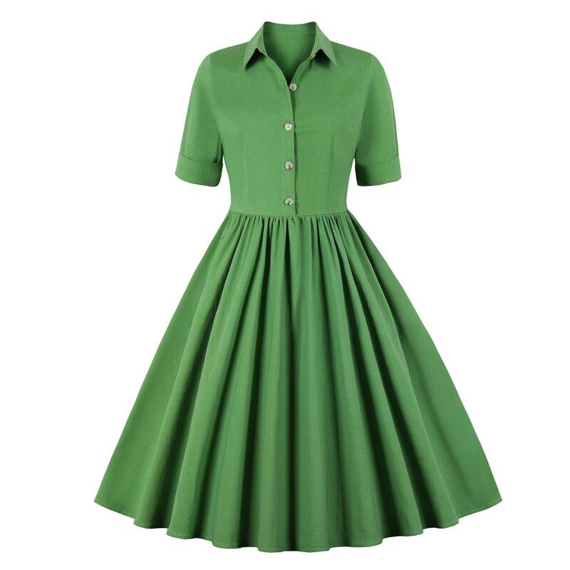 Robe Rétro Années 60 Verte