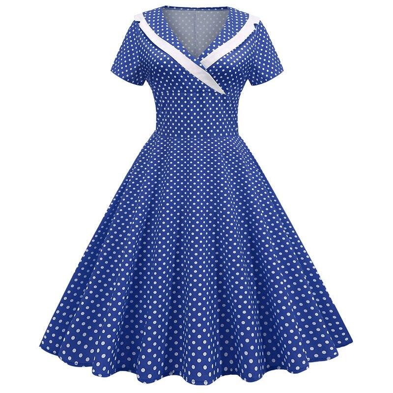 Robe Rétro Demoiselle d'Honneur Bleu