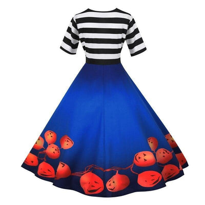 Robe Rétro Halloween Bleue