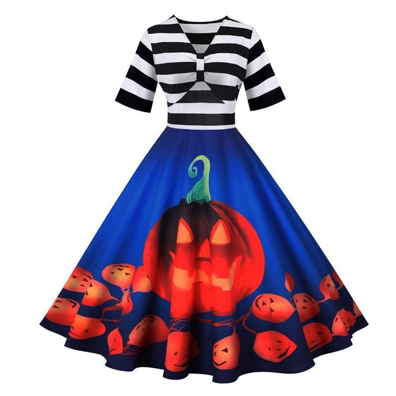 Robe Rétro Halloween Bleue