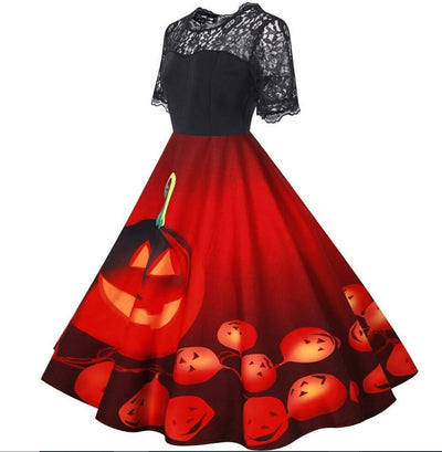 Robe Rétro Halloween Noire