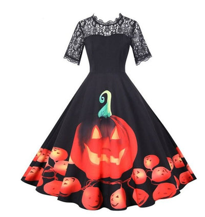 Robe Rétro Halloween Noire