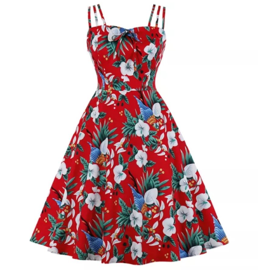 Robe Rockabilly Année 50 Rouge