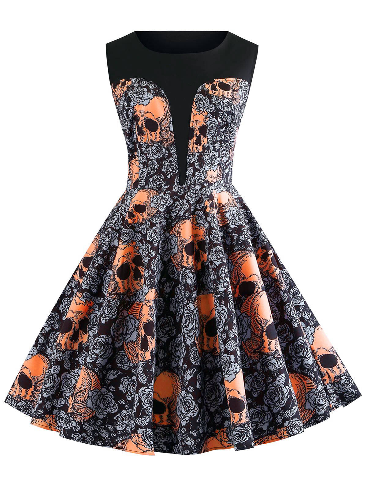 Robe Rockabilly Tête De Mort