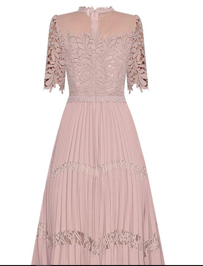 Robe Rose Broderie Anglaise Années 40 Robes Vintage