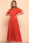 Robe Rouge à Pois Blanc Vintage