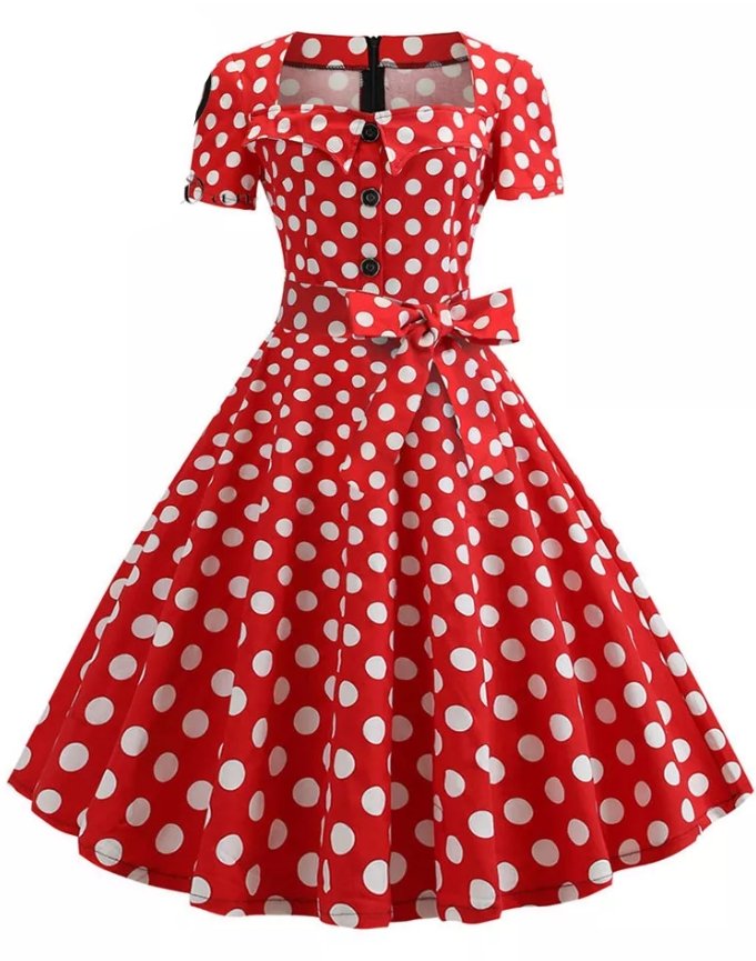 Robe Rouge Année 50