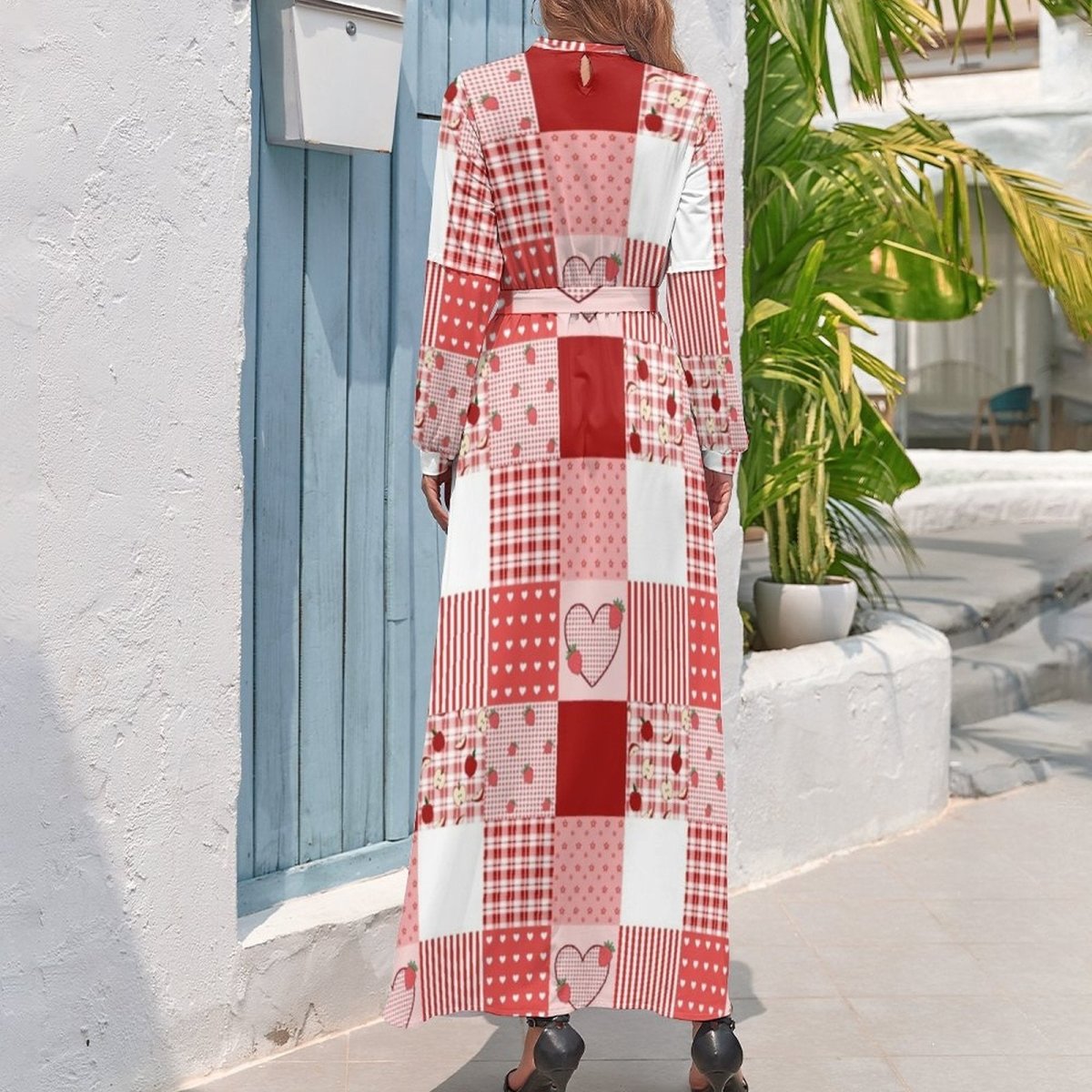 Robe Rouge et Blanche Année 70