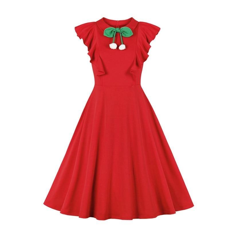 Robe Rouge Femme Année 50