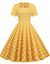 Robe Style 50's Vintage News Jaune