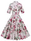 Robe Style 50's Vintage Roses