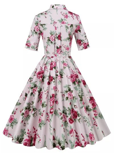 Robe Style 50's Vintage Roses
