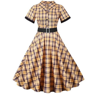 Robe Style Année 50 Jaune