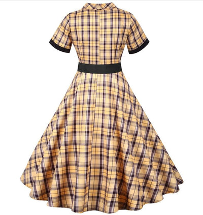 Robe Style Année 50 Jaune