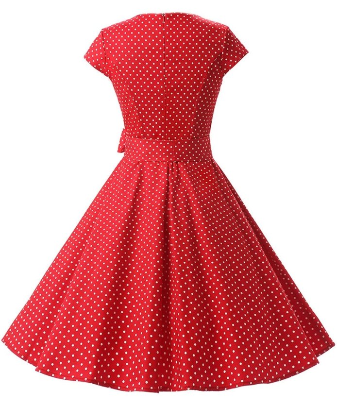 Robe Style Année 50 Rouge