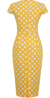 Robe Style Année 60 Femme Jaune