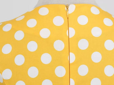 Robe Style Année 60 Femme Jaune