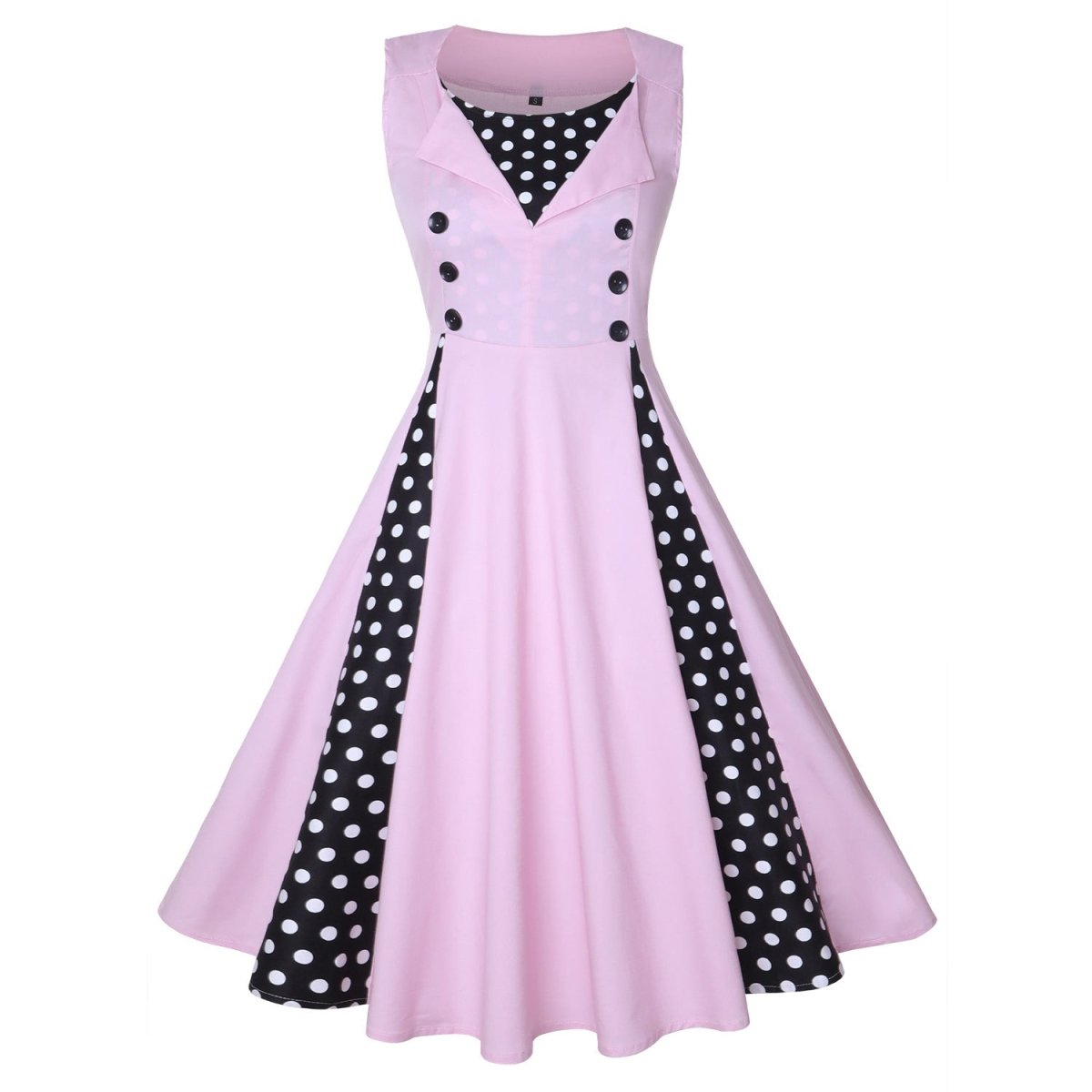 Robe Style Année 60 Femme Rose