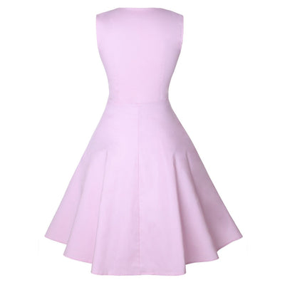 Robe Style Année 60 Femme Rose