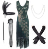 Robe Style Gatsby Année 20 Verte