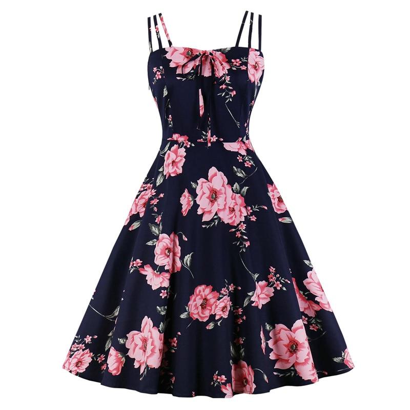 Robe Style Vintage Grande Taille Fleurs Ouvertes
