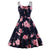 Robe Style Vintage Grande Taille Fleurs Ouvertes