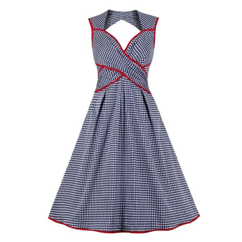 Robe Tablier Vintage Bleu