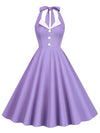 Robe Pin Up Vintage Année 60 Mauve