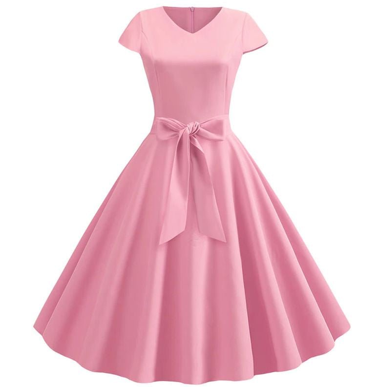 Robe Trapèze Année 60 Rose