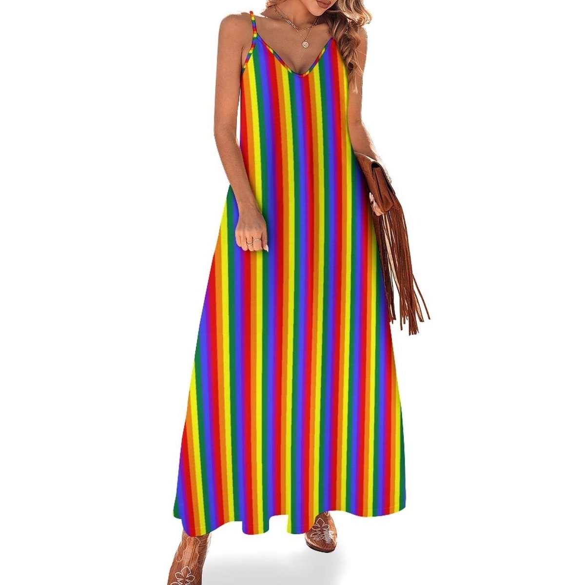 Robe Trapèze Année 70 Multicolore