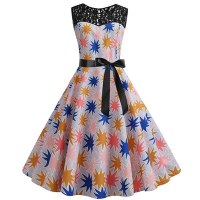 Robe Trapèze Vintage Etoiles
