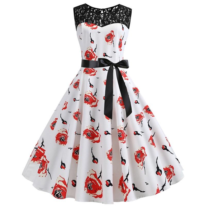 Robe Trapèze Vintage Fleur Dentelle