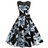 Robe Trapèze Vintage Noir et Blanc