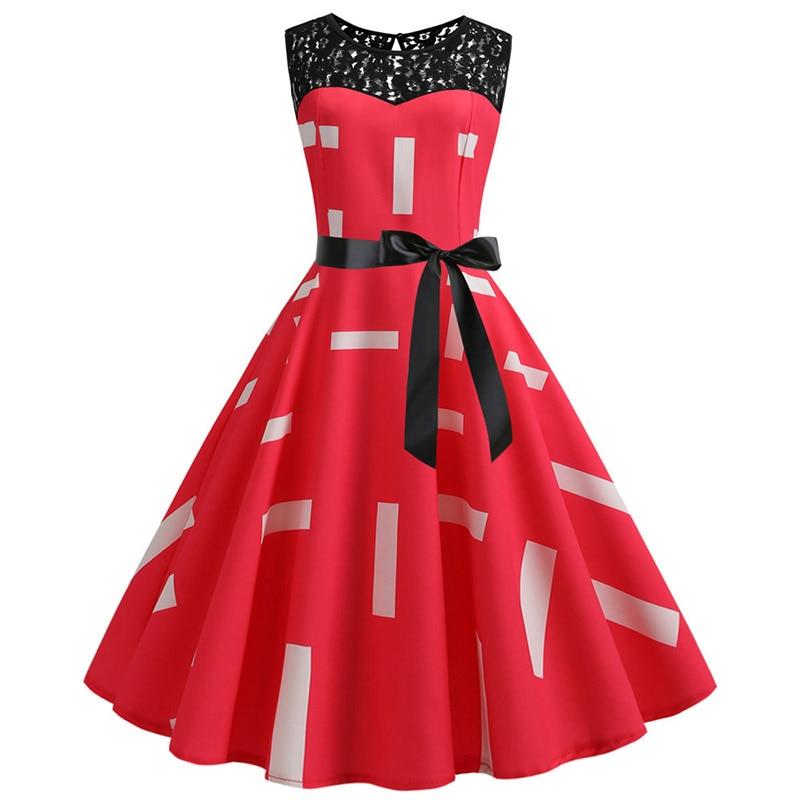 Robe Trapèze Vintage Rouge