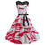 Robe Trapèze Vintage Rouge et Blanc