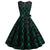 Robe Trapèze Vintage Verte et Noire