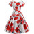 Robe Tunique Vintage Blanche et Rouge