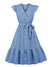 Robe Tunique Vintage Bleu