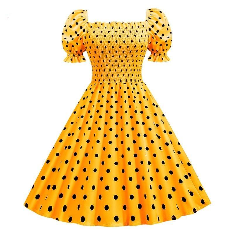 Robe Type Année 50 Jaune