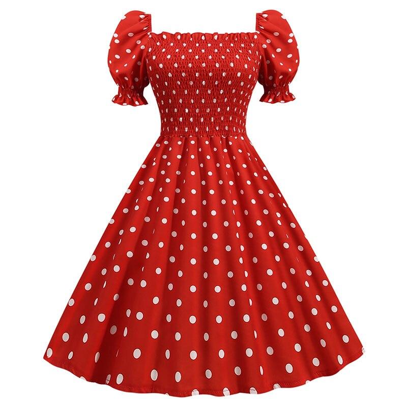 Robe Type Année 50 Rouge