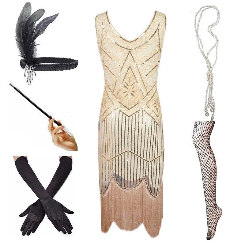 Robe Vintage 1920 Beige