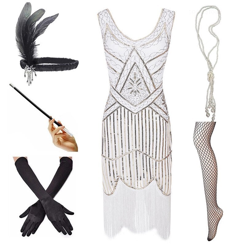 Robe Vintage 1920 Blanc